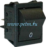 A14H, Кнопка-тумблер чёрная "ON-OFF" , 16А/250V AC