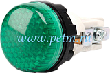 S224Y7, Светосигнальная арматура зелёная, установочный диаметр 22 мм (без лампы) (20  шт. уп.)