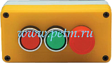 P3EC1A2B-E30, Пост трехкнопочный с кнопками B100DY(1НО), B200DK(1НЗ), В200Е30(1НЗ)