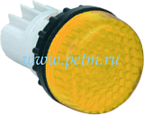 S222S, Светосигнальная арматура жёлтая, установочный диаметр 22 мм (лампа 220В)